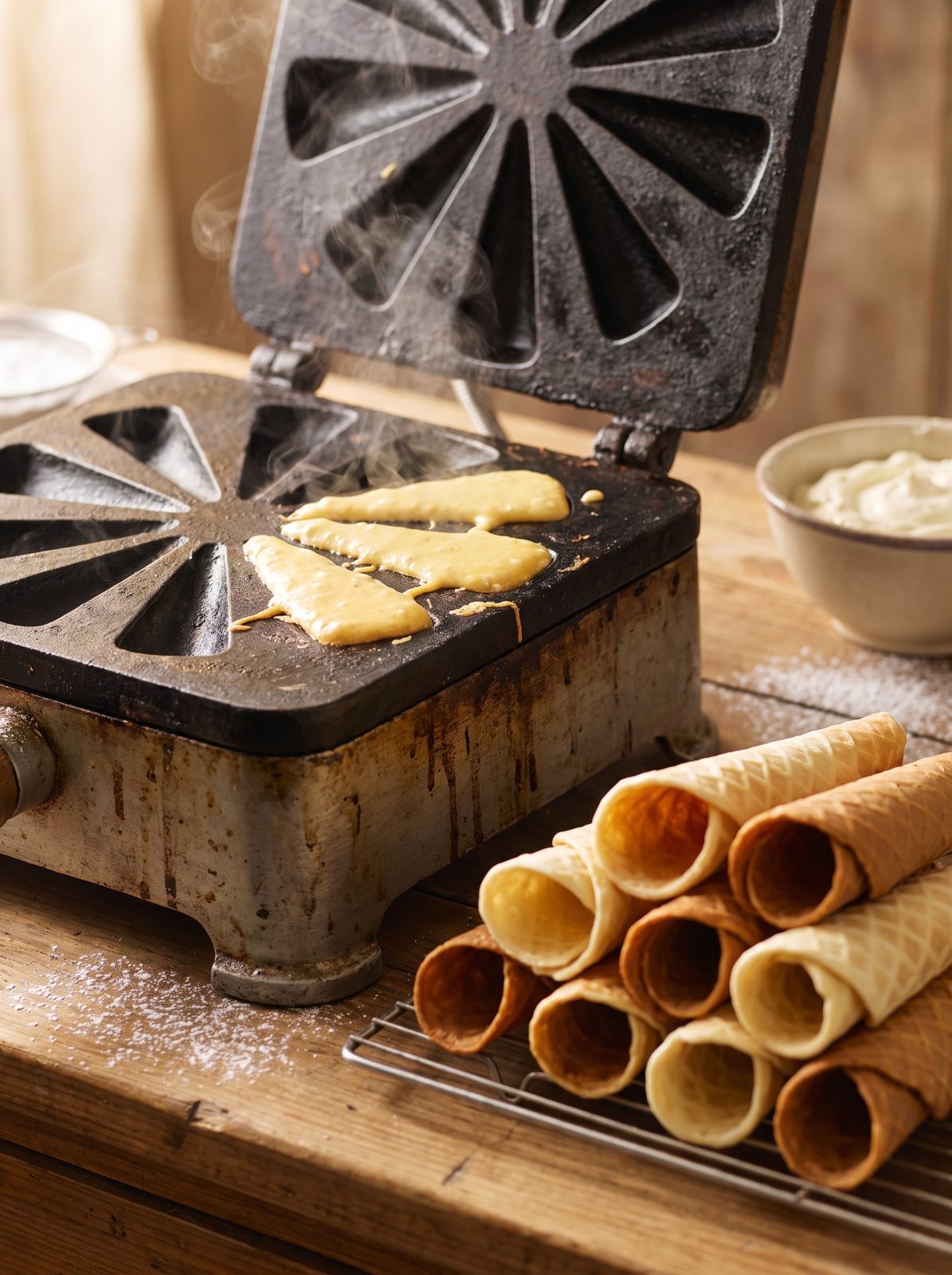 Waffeln backen